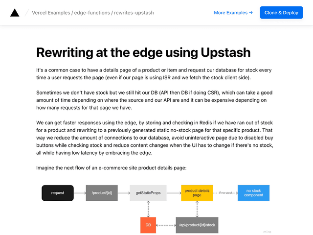 Rewriting at the Edge using Upstash